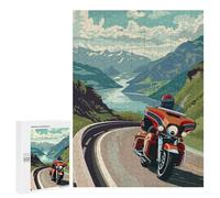 Jigsaw Puzzles 500 PCS for Teenagerss Scenic Motorcycle Cruiser Jigsaws for Adults Hands-on Game But Fun And Humorous Birthday Present, Gifts, 500 PCS