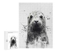 Jigsaw Puzzles 500 PCS for Teenagerss Seal Beauty Watercolor Jigsaw for Adults Hands-on Game But Fun And Humorous for Birthday, Chrismas 500 PCS