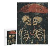 Jigsaw Puzzles 500 PCS for Teenagerss Skeletons Sharing Umbrella Jigsaws for Adults Relax Games Precision Cutting Deal As Gifts for The Whole Family 500 PCS