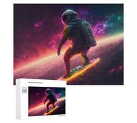 Jigsaw Puzzles 500 PCS for Teenagerss Space Surfer Cosmic Adventure Jigsaw Puzzle DIY Toys A Work of Art Deal As Gifts for The Whole Family 500 PCS
