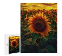 Jigsaw Puzzles 500 PCS for Teenagerss Sunflower Yellow Sky Cloud Jigsaws for Adults Hands-on Game But Fun And Humorous Birthday Present, Gifts, 500 PCS