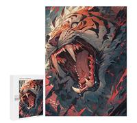 Jigsaw Puzzles 500 PCS for Teenagerss The Tigers Head Roars Jigsaws for Adults Relax Games Precision Cutting Deal As Gifts for The Whole Family 500 PCS