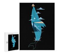 Jigsaw Puzzles 500 PCS for Teenagerss The Whale And The Sea Jigsaws for Adults Toy Wall Decor Difficult Hard Challenging To Complete 500 PCS