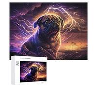 Jigsaw Puzzles 500 PCS for Teenagerss Thunderstorm Pug Adventure -1 Jigsaws for Adults Hands-on Game But Fun And Humorous Deal As Gifts for The Whole Family 500 PCS