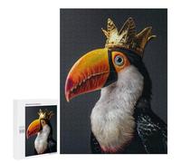 Jigsaw Puzzles 500 PCS for Teenagerss Toucan Bird Cute King Jigsaws for Adults Hands-on Game But Fun And Humorous Birthday Present, Gifts, 500 PCS