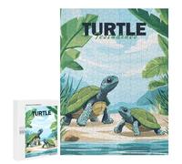 Jigsaw Puzzles 500 PCS for Teenagerss Two Turtles on A Beach Jigsaws for Adults Relax Games Precision Cutting Deal As Gifts for The Whole Family 500 PCS