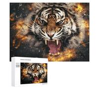 Jigsaw Puzzles 500 PCS for Teenagerss Wild Tiger Roar Nature's Power Jigsaws for Adults Hands-on Game But Fun And Humorous Deal As Gifts for The Whole Family 500 PCS