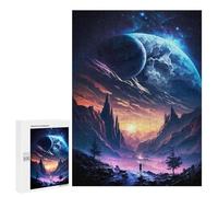 Jigsaw Puzzles 500 PCS Galactic Twilight Fantasy Teenagers Puzzles Relax Games Difficult Challenge Unique Birthday And Xmas Gifts 500 PCS