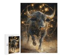 Jigsaw Puzzles 500 PCS Golden Bull Zodiac Artwork Jigsaws for Adults Puzzle But Fun And Humorous Every Piece Is Unique - Family Fun & Game Night 500 PCS