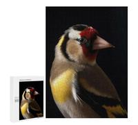 Jigsaw Puzzles 500 PCS Goldfinch Brid in The Dark Teenagers Puzzles Relax Games Difficult Challenge Unique Birthday And Xmas Gifts 500 PCS