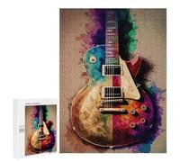 Jigsaw Puzzles 500 PCS Guitar Oil Painting Teenagers Puzzles Relax Games Difficult Challenge Unique Birthday And Xmas Gifts 500 PCS