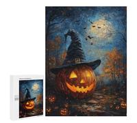 Jigsaw Puzzles 500 PCS Halloween Jack-o'-Lantern Pathway-1 Jigsaws for Adults Puzzle Pattern Assembly Educational Challenge Birthday And Unique Gifts 500 PCS