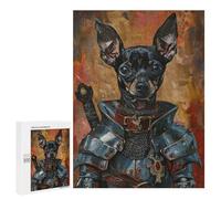 Jigsaw Puzzles 500 PCS Medieval Knight Dog Armor-9 Jigsaws for Adults Puzzle But Fun And Humorous Every Piece Is Unique - Family Fun & Game Night 500 PCS