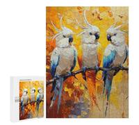 Jigsaw Puzzles 500 PCS Parrot Trio on Branch Jigsaws for Adults Puzzle But Fun And Humorous Every Piece Is Unique - Family Fun & Game Night 500 PCS