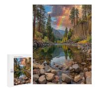 Jigsaw Puzzles 500 PCS Rainbow Reflections in Nature Jigsaws for Adults Puzzle But Fun And Humorous Every Piece Is Unique - Family Fun & Game Night 500 PCS