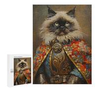 Jigsaw Puzzles 500 PCS Royal Cat Armor Painting Jigsaws for Adults Puzzle But Fun And Humorous Every Piece Is Unique - Family Fun & Game Night 500 PCS