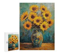 Jigsaw Puzzles 500 PCS Sunflower Bouquet Oil Painting-1 Jigsaws for Adults Puzzle Pattern Assembly Educational Challenge Birthday And Unique Gifts 500 PCS