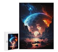 Jigsaw Puzzles 500 PCS Universe Skyline Landscape Teenagers Puzzles Relax Games Difficult Challenge Unique Birthday And Xmas Gifts 500 PCS