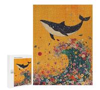Jigsaw Puzzles 500 PCS Whale in Flower Wave Jigsaws for Adults Puzzle But Fun And Humorous Every Piece Is Unique - Family Fun & Game Night 500 PCS