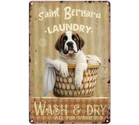 Jigsaw Puzzles 500 Piece for Adults -Saint Bernard Laundry Wash & Dry All Fur Varieties Laundry Room Wooden Puzzle Fun Games Stress Relief Toys for Home Decor Living Room Decor