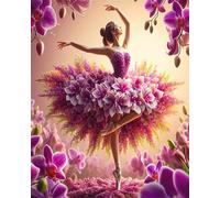 Jigsaw Puzzles 500 piece,Puzzles for Adults,Challenging Educational Family Activity Games Home Decoration Puzzle Orchid Dress Girl 20.5 x 15 inch