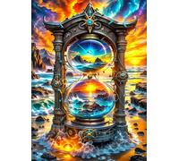 Jigsaw Puzzles 500 piece,Puzzles for Adults,Challenging Educational Family Activity Games Home Decoration Puzzle Fantasy Hourglass Landscape 20.5 x 15 inch