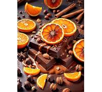 Jigsaw Puzzles 500 Pieces(52 x 38 cm) Puzzles for Adults,Challenging Educational Family Activity Games Home Decoration Puzzle(Orange Chocolate Spice)