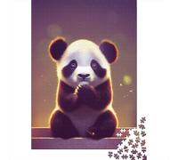 Jigsaw Puzzles 500 Pieces Adorable Panda 1 Puzzle for Adults Woodenboard Puzzles Christmas Puzzle Gifts 500pcs (52x38cm)