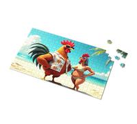 Jigsaw Puzzles 500 Pieces Beach Vibes: Floral Fun On The Sand Picture Puzzle 500 Piece Puzzles For Adults Spot It Game For Kids(1000PCS)