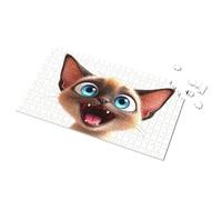 Jigsaw Puzzles 500 Pieces Cartoon Cat With Big Blue Eyes Picture Puzzle 500 Piece Puzzles For Adults Spot It Game For Kids(1000PCS)