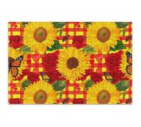 Jigsaw Puzzles 500 Pieces for Adult Gifts for White Elephant Game Unique Puzzle Animal Painting Decor Autumn Bright Sunflowers Red Plaid, 20.5x14.9 Inch