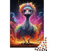 Jigsaw Puzzles 500 Pieces for Adults Animal Art Ostrich Puzzle for Adults Woodenboard Puzzles Family Decoration 500pcs (52x38cm)
