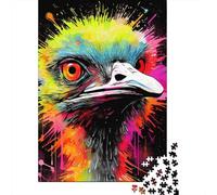 Jigsaw Puzzles 500 Pieces for Adults Animal Art Ostrich Puzzle for Adults Woodenboard Puzzles Family Decoration 500pcs (52x38cm)