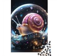 Jigsaw Puzzles 500 Pieces for Adults Animal Snail Jigsaw Puzzles Wooden Puzzle Leisure Toy Educational Game Home Decoration Art Gift 500pcs (52x38cm)