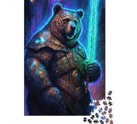 Jigsaw Puzzles 500 Pieces for Adults Astral Bear Warriors3 Puzzle for Adults Woodenboard Puzzles Family Decoration 500pcs (52x38cm)