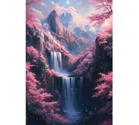 Jigsaw Puzzles 500 Pieces for Adults, Challenging & Brainteasing Adult Jigsaw Puzzles 500 pieces, Difficult Puzzles, For Men/Women Pink Landscape