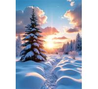 Jigsaw Puzzles 500 Pieces for Adults, Challenging & Brainteasing Adult Jigsaw Puzzles 500 pieces, Difficult Puzzles, For Men/Women Sunlit Snow Scenery