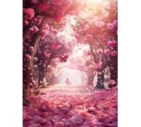 Jigsaw Puzzles 500 Pieces for Adults, Challenging & Brainteasing Adult Jigsaw Puzzles 500 pieces, Difficult Puzzles, For Men/Women Pink Romantic Flower