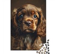 Jigsaw Puzzles 500 Pieces for Adults Cocker Spaniel Puzzle for Adults Cardboard Puzzles Family Games 500pcs (52x38cm)