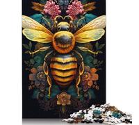 Jigsaw Puzzles 500 Pieces for Adults Colourful Art Bee Jigsaw Puzzle Set Adult Toys Gift Jigsaw for Home Wall Decoration 500pcs (52x38cm)