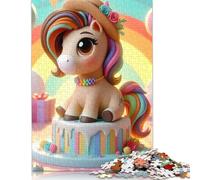 Jigsaw Puzzles 500 Pieces for Adults Cute Unicorn Puzzle for Adults Cardboard Puzzles Family Games 500pcs (52x38cm)
