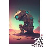 Jigsaw Puzzles 500 Pieces for Adults Digital Android Cyborg Puzzle for Adults Woodenboard Puzzles Family Decoration 500pcs (52x38cm)