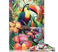 Jigsaw Puzzles 500 Pieces for Adults Exotic Jungle Wall Art Puzzle for Adults Woodenboard Puzzles Family Fun Jigsaws Puzzles 500pcs (52x38cm)
