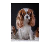 Jigsaw Puzzles 500 Pieces for Adults Families Puzzle Game for The Whole Challenging Puzzles,Cavalier King Charles Spaniel Mother With Cubs