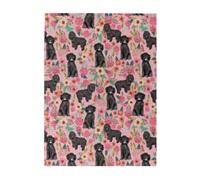 Jigsaw Puzzles 500 Pieces for Adults Families Puzzle Game for The Whole Challenging Puzzles,Cockapoo Floral Black Cockapoo Dog Dog Breeds Dog