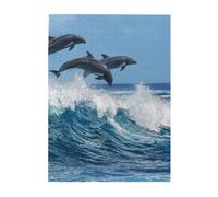 Jigsaw Puzzles 500 Pieces for Adults Families Puzzle Game for The Whole Challenging Puzzles,Common Bottlenose Dolphin