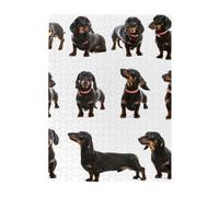 Jigsaw Puzzles 500 Pieces for Adults Families Puzzle Game for The Whole Challenging Puzzles,Cute Dachshund Dog Pattern