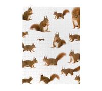 Jigsaw Puzzles 500 Pieces for Adults Families Puzzle Game for The Whole Challenging Puzzles,Eurasian Red Squirrels