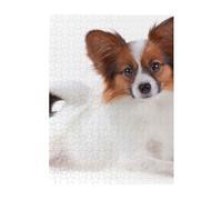 Jigsaw Puzzles 500 Pieces for Adults Families Puzzle Game for The Whole Challenging Puzzles,Fluffy Papillon Dog