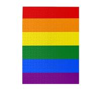 Jigsaw Puzzles 500 Pieces for Adults Families Puzzle Game for The Whole Challenging Puzzles,Gay Pride Lgbt Rainbow Flag
